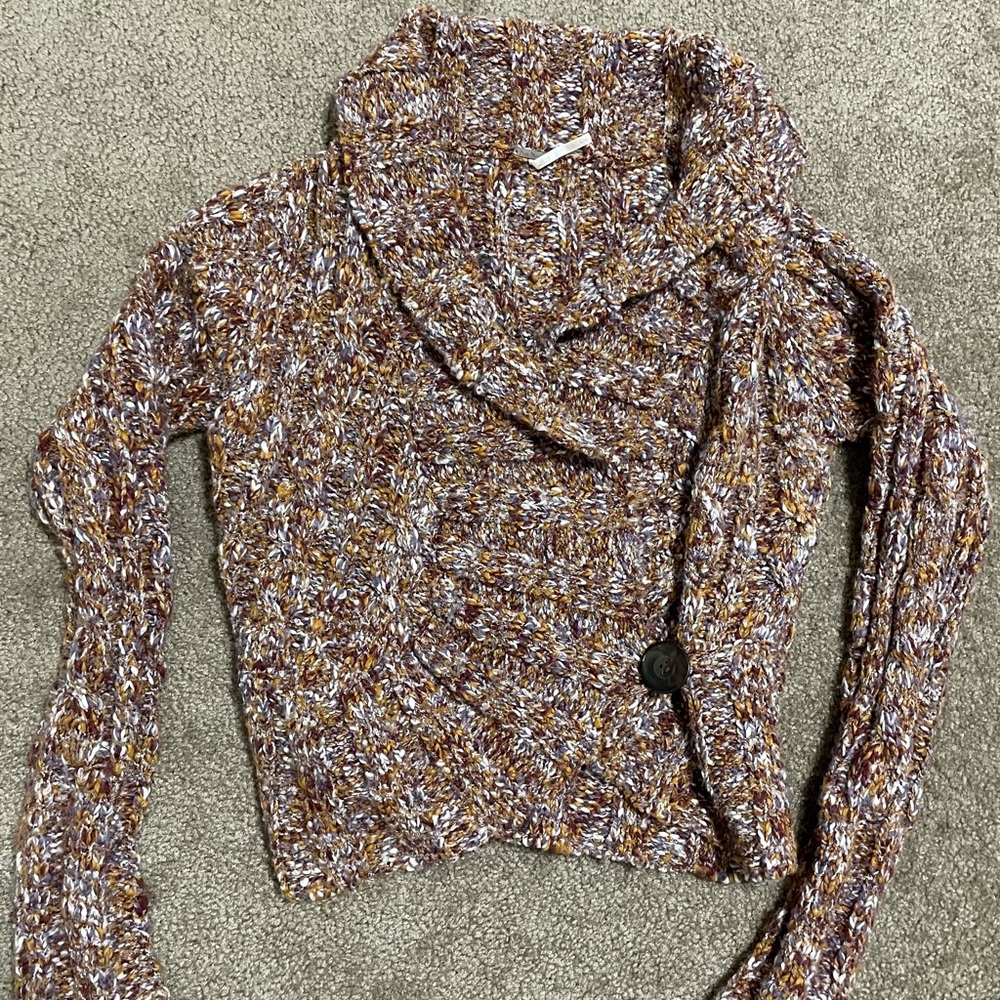 NWOT Free people knitted sweater jacket shawl  Size Small